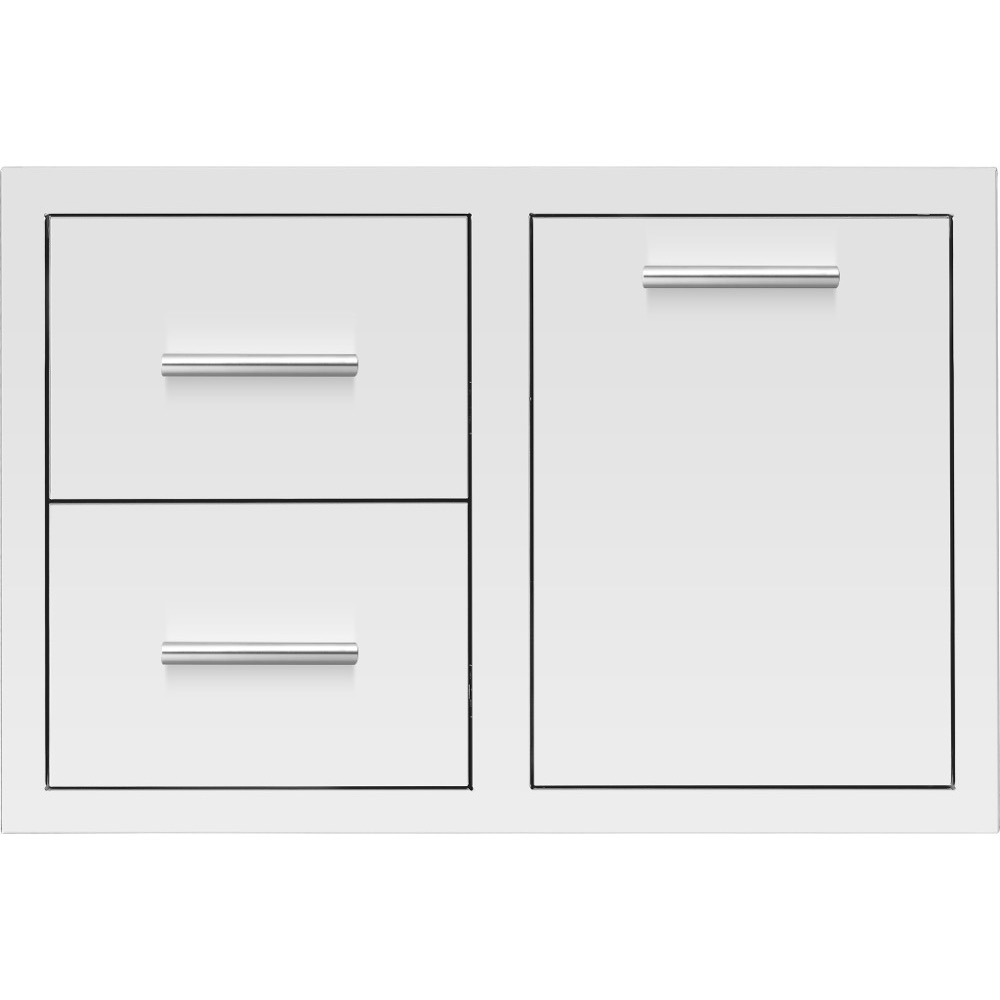 Summerset Grills 33 Inch Stainless Steel Flush Mount Double Access Drawer  and  Propane Drawer Combo