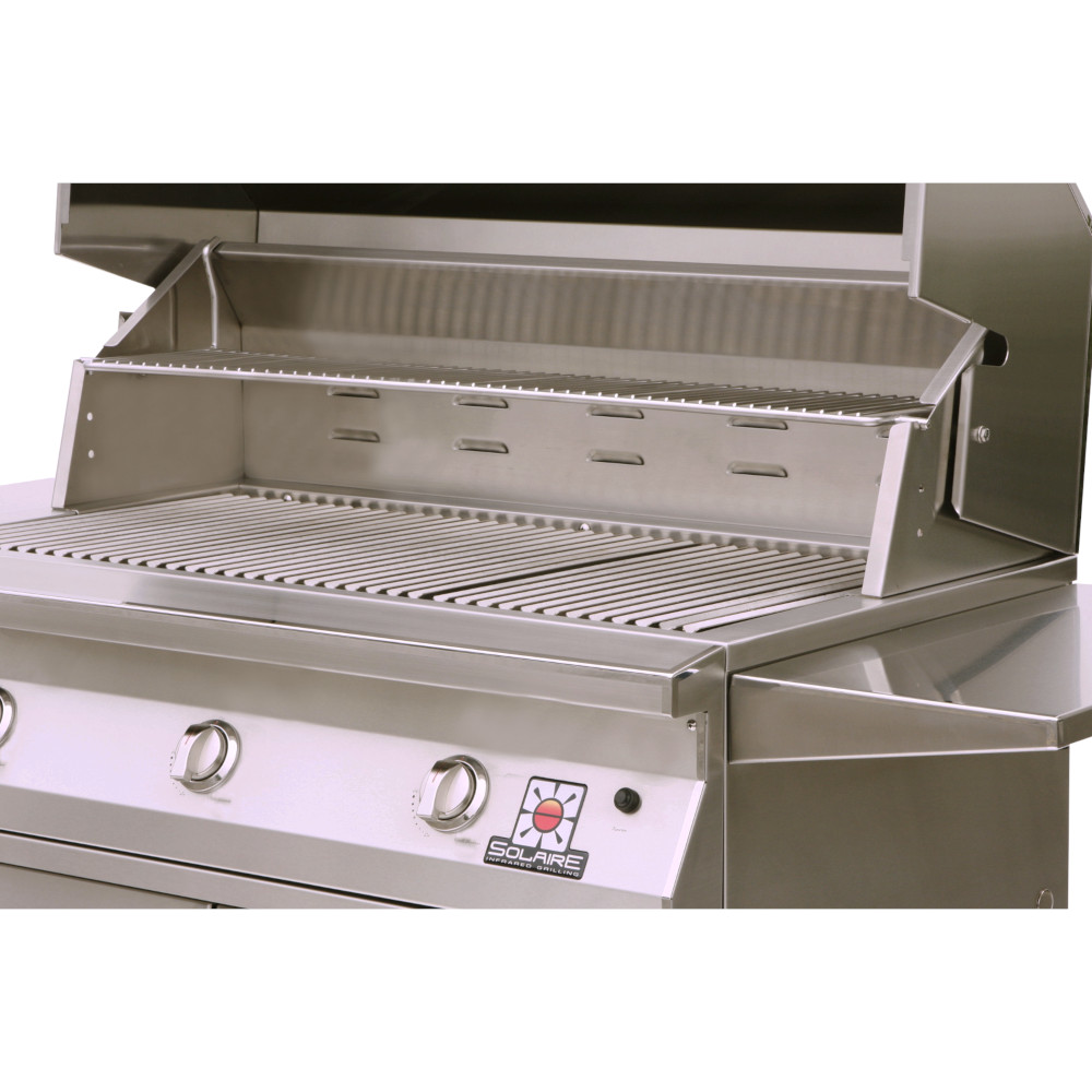 Solaire 42 Inch Freestanding All Infrared Propane Gas Grill with Rotisserie on Standard Cart