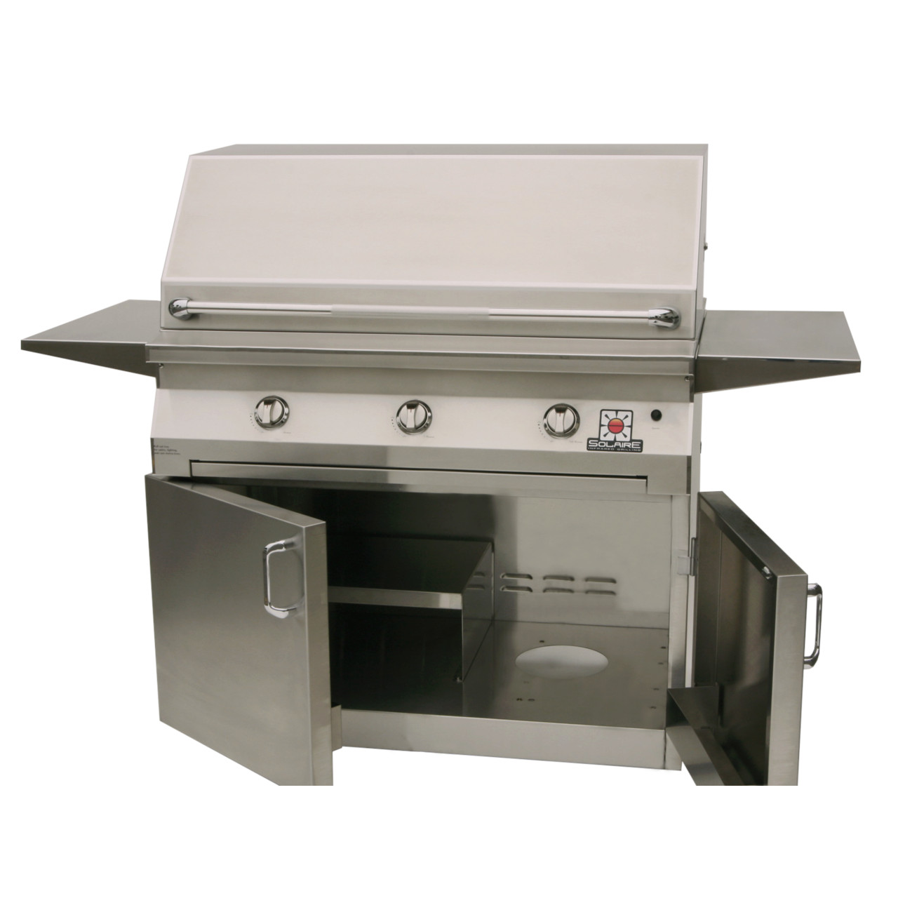 Solaire 42 Inch Freestanding All Infrared Propane Gas Grill with Rotisserie on Standard Cart