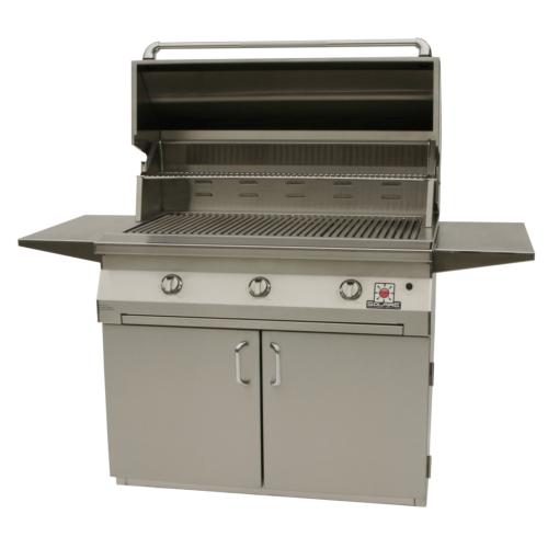 Solaire 42 Inch Freestanding InfraVection Natural Gas Grill With One Infrared Burner and Rotisserie on Standard Cart