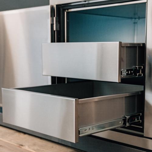 Summerset Grills 36 Inch Stainless Steel 2 Drawer Enclosed Water Resistant Dry Storage Pantry and Access Door Combo