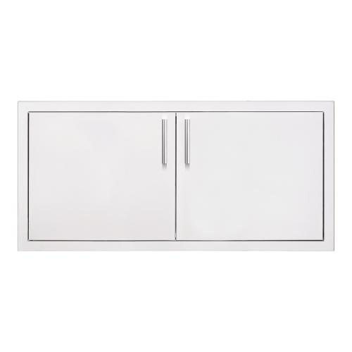 Summerset Grills 36 Inch Stainless Steel 2 Drawer Enclosed Water Resistant Dry Storage Pantry and Access Door Combo