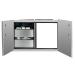 Summerset Grills 36 Inch Stainless Steel 2 Drawer Enclosed Water Resistant Dry Storage Pantry and Access Door Combo
