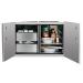 Summerset Grills 36 Inch Stainless Steel 2 Drawer Enclosed Water Resistant Dry Storage Pantry and Enclosed Cabinet Combo