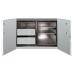 Summerset Grills 36 Inch Stainless Steel 2 Drawer Enclosed Water Resistant Dry Storage Pantry and Enclosed Cabinet Combo