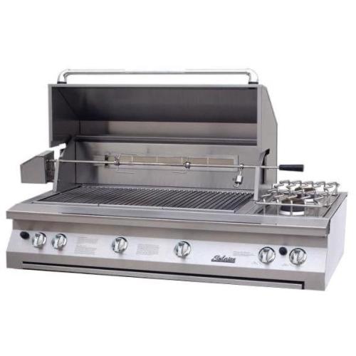 Solaire 56 Inch Built In InfraVection Natural Gas Grill with Rotisserie  and  Double Side Burner With Two Infrared Burners