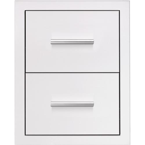 Summerset Grills 17 Inch Stainless Steel Masonry Mount Double Access Drawer