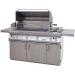 Solaire 56 Inch Freestanding InfraVection Natural Gas Grill with Rotisserie  and  Double Side Burner With Two Infrared Burners on Standard Cart