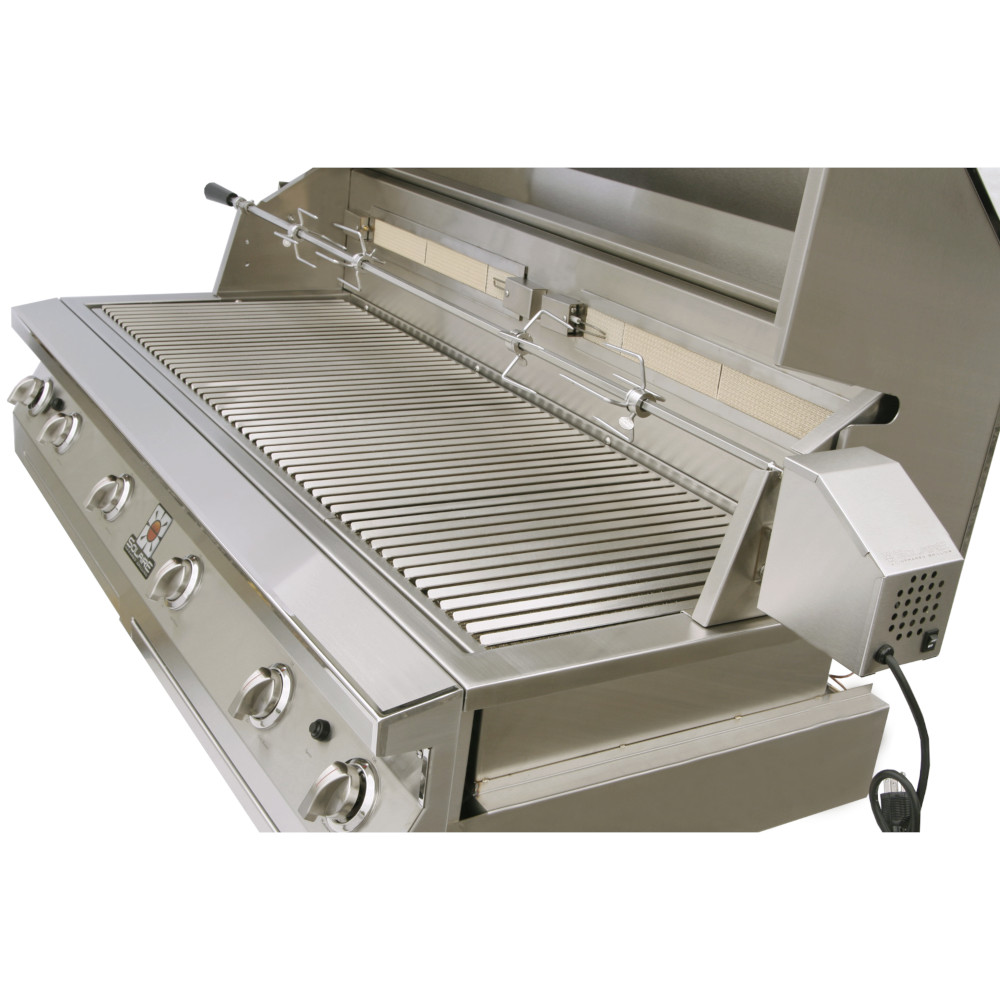 Solaire 56 Inch Built In InfraVection Natural Gas Grill with Dual Rotisserie With Two Infrared Burners