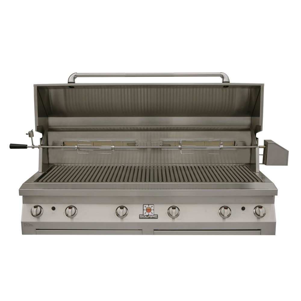 Solaire 56 Inch Built In InfraVection Natural Gas Grill with Dual Rotisserie With Two Infrared Burners