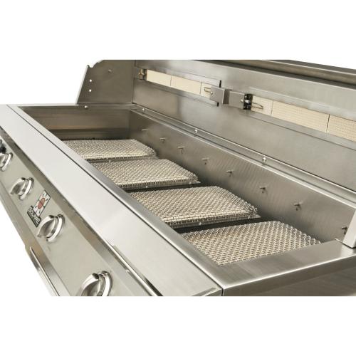 Solaire 56 Inch Freestanding All Infrared Propane Gas Grill with Dual Rotisserie on Standard Cart