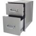 Solaire 14 Inch Stainless Steel Extra Deep Double Access Drawer