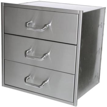 Solaire 21 Inch Stainless Steel Extra Deep Triple Access Drawer SOL 3D21D350