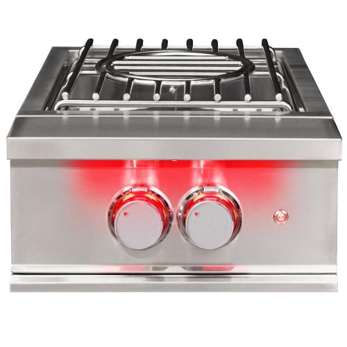 TrueFlame 70000 BTU Built In Propane Gas Power Burner with Wok Grate  and  Removable Lid