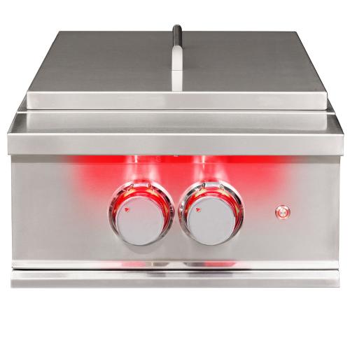 TrueFlame 70000 BTU Built In Propane Gas Power Burner with Wok Grate  and  Removable Lid