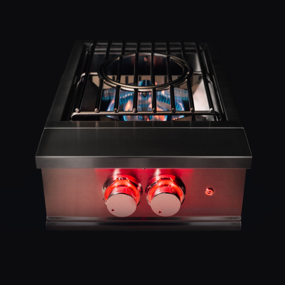 TrueFlame 70000 BTU Built In Propane Gas Power Burner with Wok Grate  and  Removable Lid