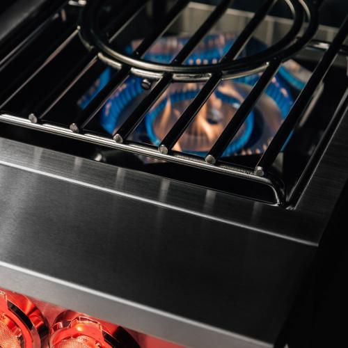 TrueFlame 70000 BTU Built In Propane Gas Power Burner with Wok Grate  and  Removable Lid