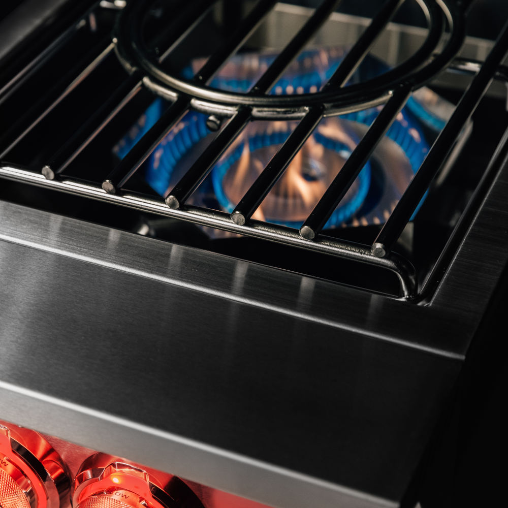 TrueFlame 70000 BTU Built In Propane Gas Power Burner with Wok Grate  and  Removable Lid