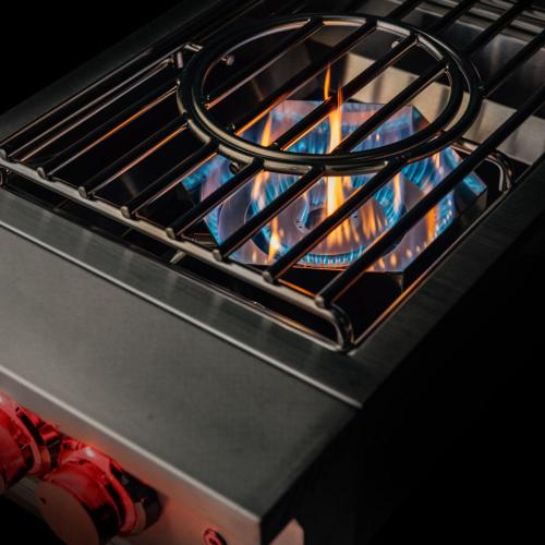 TrueFlame 70000 BTU Built In Propane Gas Power Burner with Wok Grate  and  Removable Lid