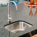 TrueFlame 19 Inch x 15 Inch Outdoor Rated Stainless Steel Single Bowl Undermount Sink with Gooseneck Hot and Cold Water