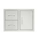 TrueFlame 30 Inch Stainless Steel Right Hinged Access Door  and  Double Drawer Combo