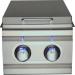 RCS Cutlass Pro Series 24000 BTU Built In Propane Gas Double Side Burner with LED Lighting  and  Stainless Steel Lid