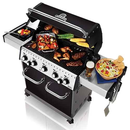 Broil King Baron 440 4 Burner Freestanding Propane Gas Grill with Side Burner