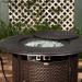 Fire Sense Weyland 42 Inch 55000 BTU Round Aluminum Propane Gas Fire Pit Table   Antique Bronze