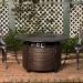 Fire Sense Weyland 42 Inch 55000 BTU Round Aluminum Propane Gas Fire Pit Table   Antique Bronze