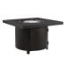 Fire Sense Yorke 40 Inch 55000 BTU Round Aluminum Propane Gas Fire Pit Table   Antique Bronze
