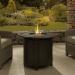 Fire Sense Hendricks 34 Inch 37000 BTU Round Aluminum Propane Gas Fire Pit Table   Antique Bronze