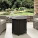 Fire Sense Hendricks 34 Inch 37000 BTU Round Aluminum Propane Gas Fire Pit Table   Antique Bronze