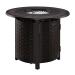 Fire Sense Hendricks 34 Inch 37000 BTU Round Aluminum Propane Gas Fire Pit Table   Antique Bronze