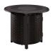 Fire Sense Hendricks 34 Inch 37000 BTU Round Aluminum Propane Gas Fire Pit Table   Antique Bronze