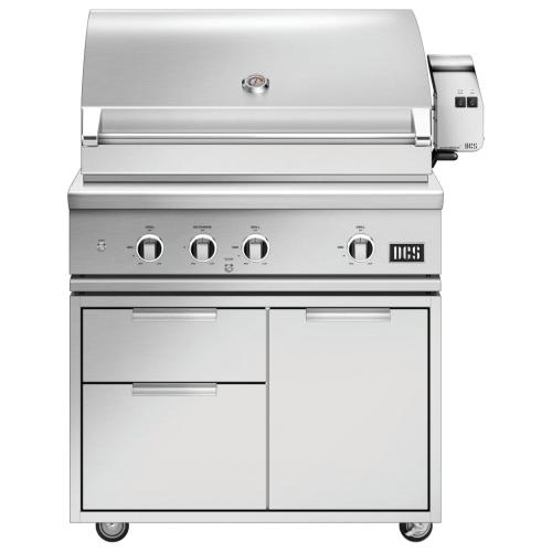 DCS 36 Inch Series 9 Freestanding Propane Gas Grill with Rotisserie