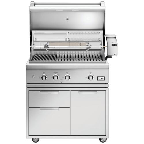 DCS 36 Inch Series 9 Freestanding Propane Gas Grill with Rotisserie