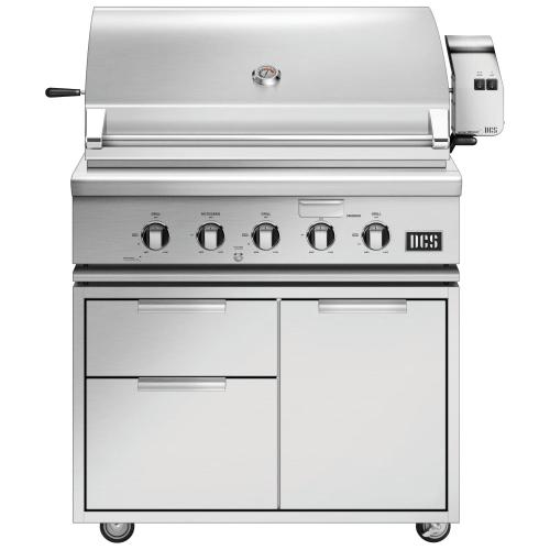 DCS 36 Inch Series 7 Freestanding Natural Gas Grill with Rotisserie