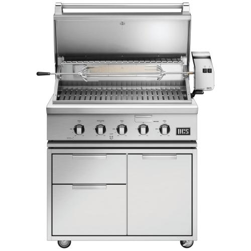 DCS 36 Inch Series 7 Freestanding Natural Gas Grill with Rotisserie