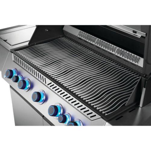 Napoleon Prestige 665 Connected Natural Gas Grill with Infrared Side Burner and Infrared Rear Burner  and  Rotisserie Kit   Stainless Steel