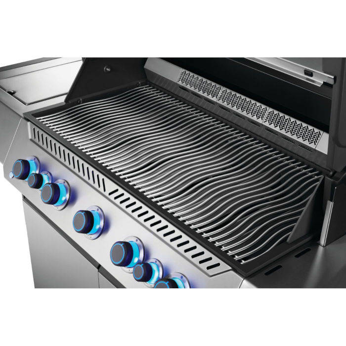 Napoleon Prestige 665 Connected Natural Gas Grill with Infrared Side Burner and Infrared Rear Burner  and  Rotisserie Kit   Stainless Steel