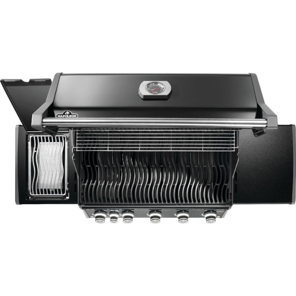 Napoleon Rogue PRO 625 Natural Gas Grill with Infrared Side Burner   Black