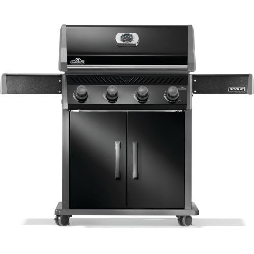 Napoleon Rogue 525 Propane Gas Grill with Cast Iron Cooking Grids   Black