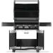 Napoleon Rogue 525 Propane Gas Grill with Cast Iron Cooking Grids   Black