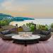 Prism Hardscapes Fuego 89 Inch 125000 BTU Propane Gas Round Fire Pit Table   Natural
