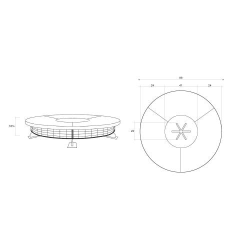 Prism Hardscapes Fuego 89 Inch 125000 BTU Propane Gas Round Fire Pit Table   Ultra White