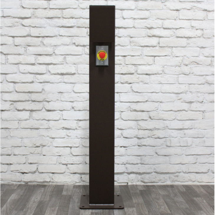 Prism Hardscapes Power Column with Emergency Stop   Black