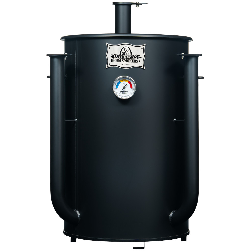 Gateway Drum Smokers 30 Gallon Charcoal BBQ Smoker   Matte Black
