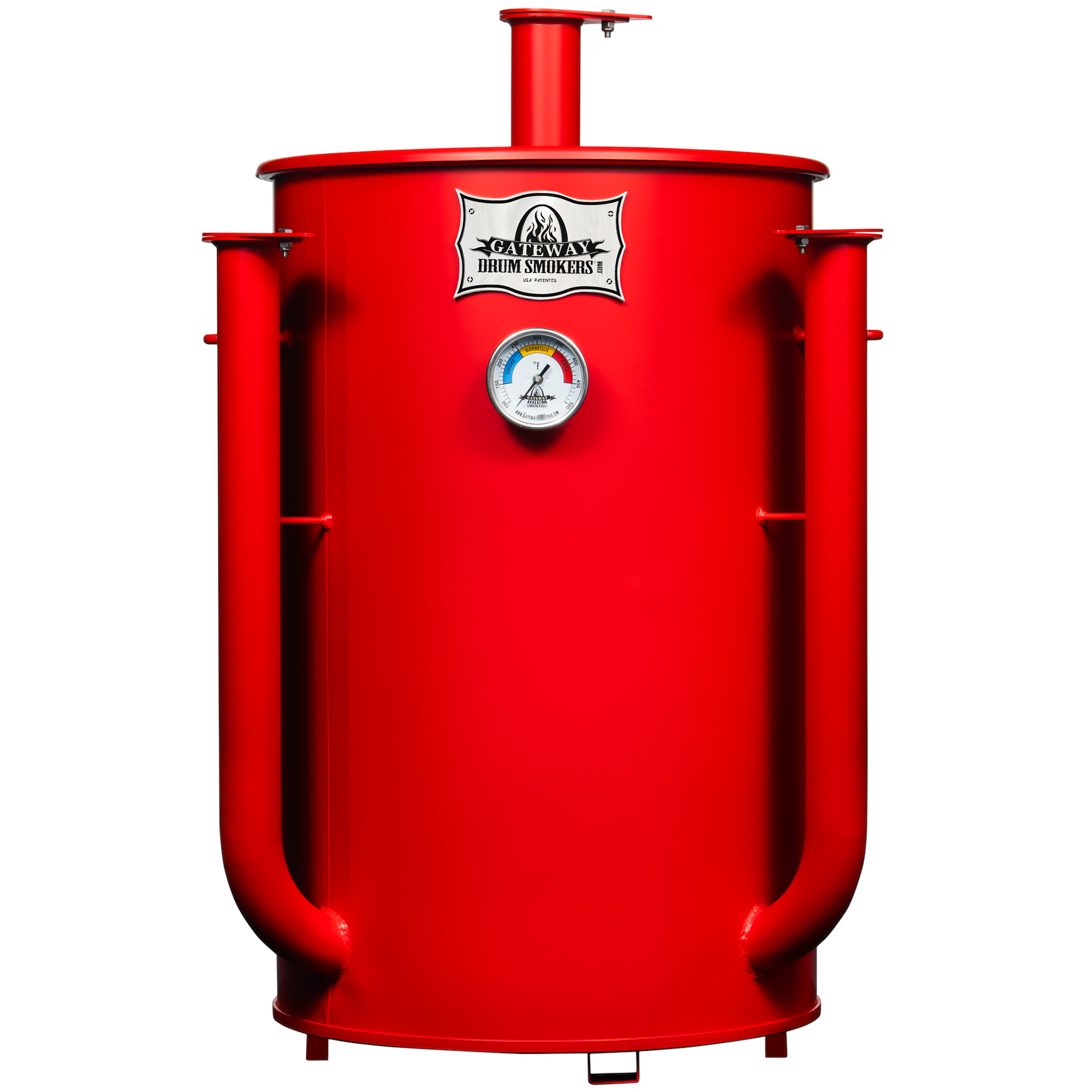 Gateway Drum Smokers 30 Gallon Charcoal BBQ Smoker   Matte Red