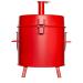 Gateway Drum Smokers 15 Gallon Go2 Charcoal BBQ Smoker  and  Grill   Matte Red