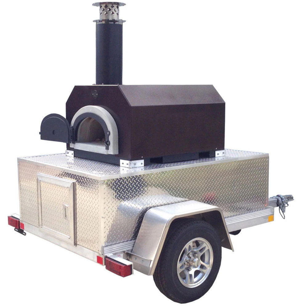 Chicago Brick Oven CBO 750 Tailgater Wood Fired Pizza Oven Trailer   Copper Vein